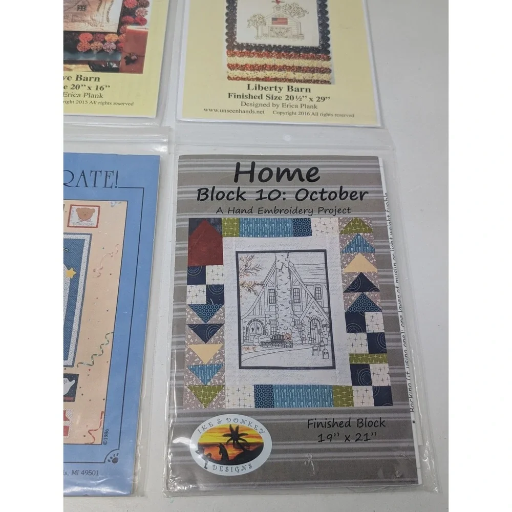 Unseen Hands Quilt Pattern‎ Lot Gingerbread Man Primitive Liberty Barn Rustic